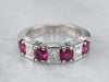 Modern Ruby and Diamond Cocktail Band