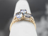 Tanzanite White Sapphire Gold Ring