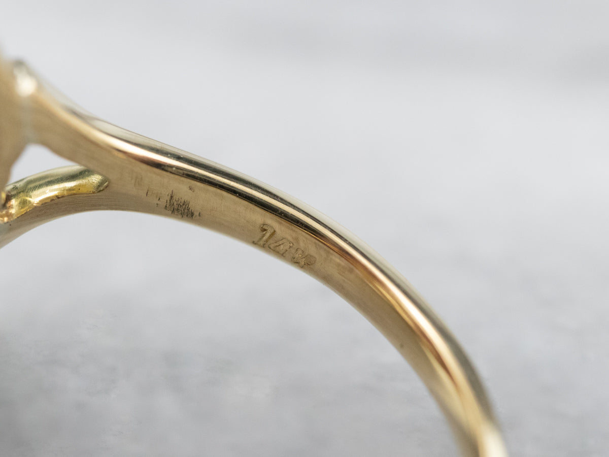 Garnet Diamond Halo Gold Statement Ring