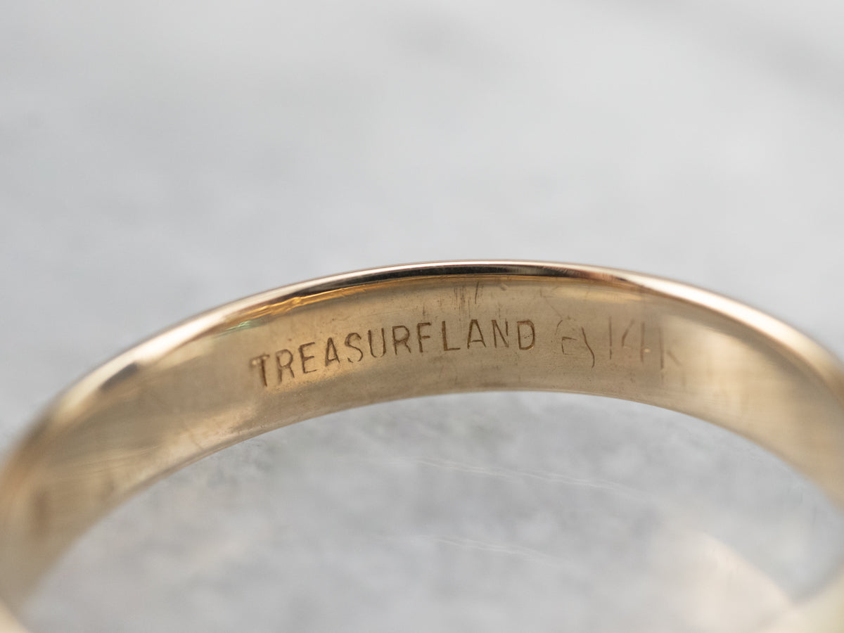 Blue Zircon Two Tone Gold Solitaire Ring