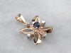 Sapphire Diamond Gold Star Pendant