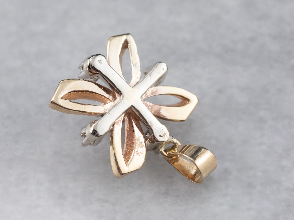 Sapphire Diamond Gold Star Pendant