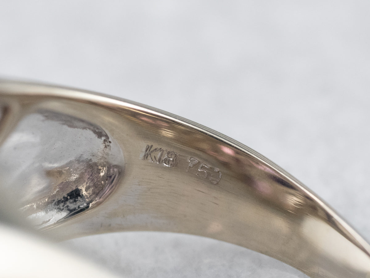 Amethyst Diamond Halo White Gold Statement Ring