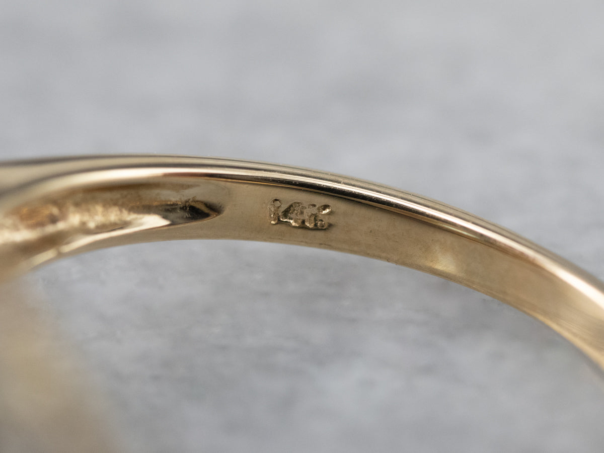 Blue Zircon Diamond Heart Gold Ring