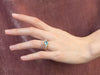 Blue Zircon Diamond Heart Gold Ring