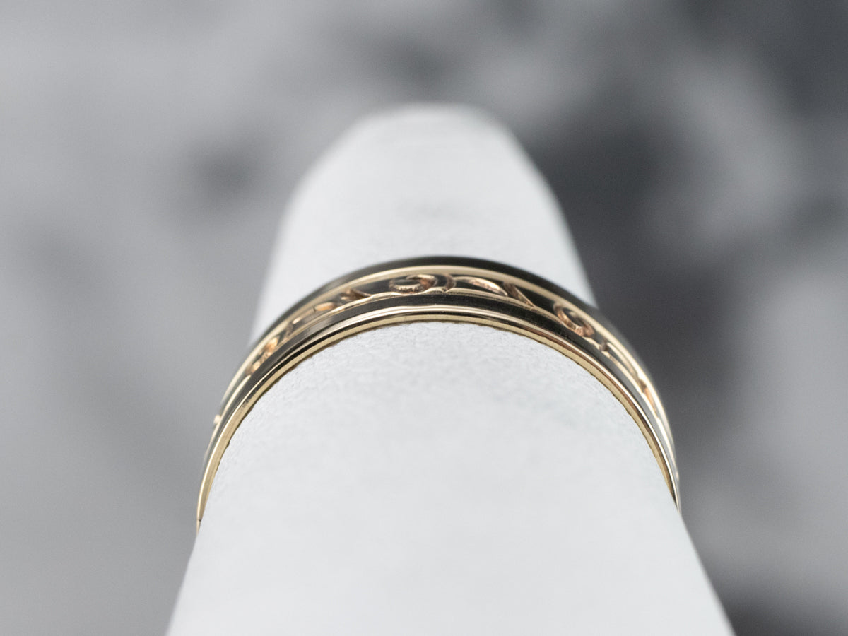 Vintage Yellow Gold Pattern Band