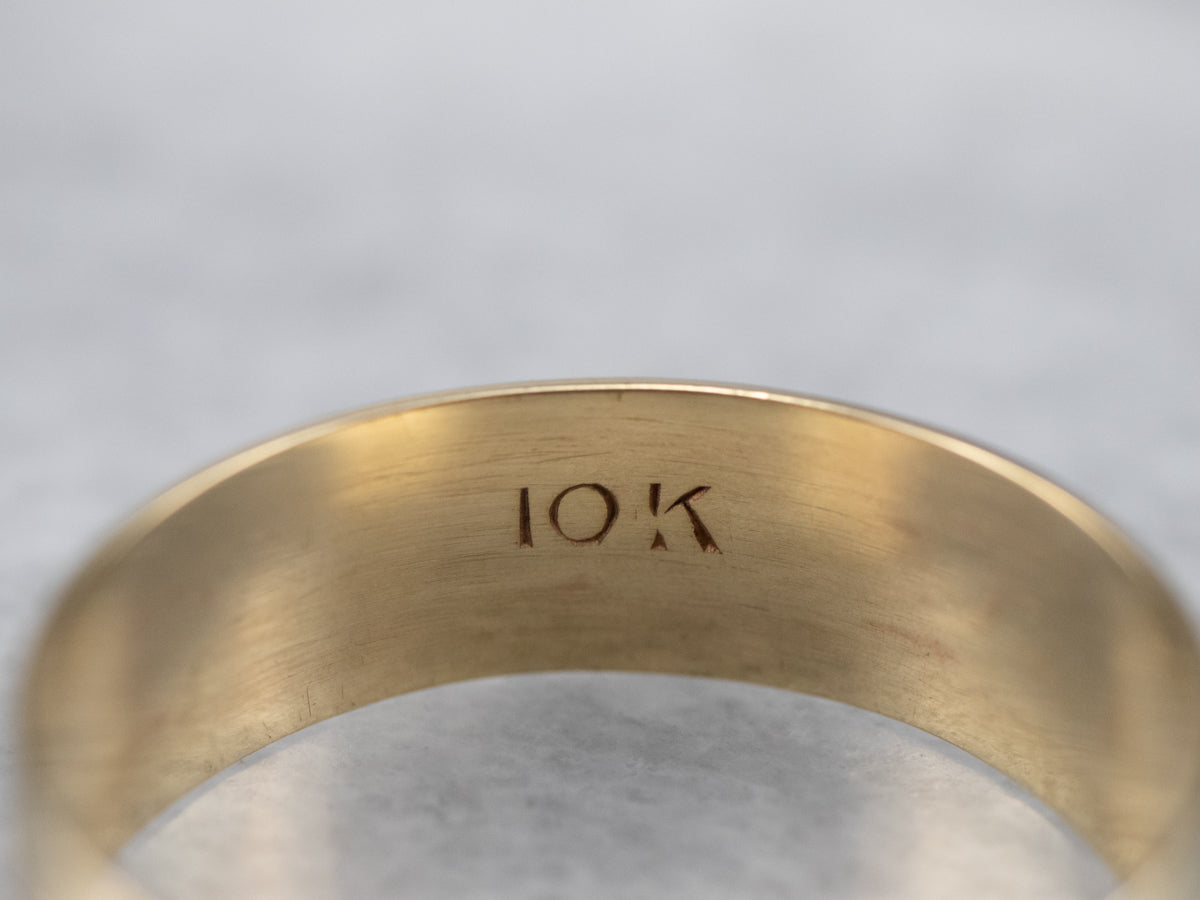 Vintage Yellow Gold Pattern Band