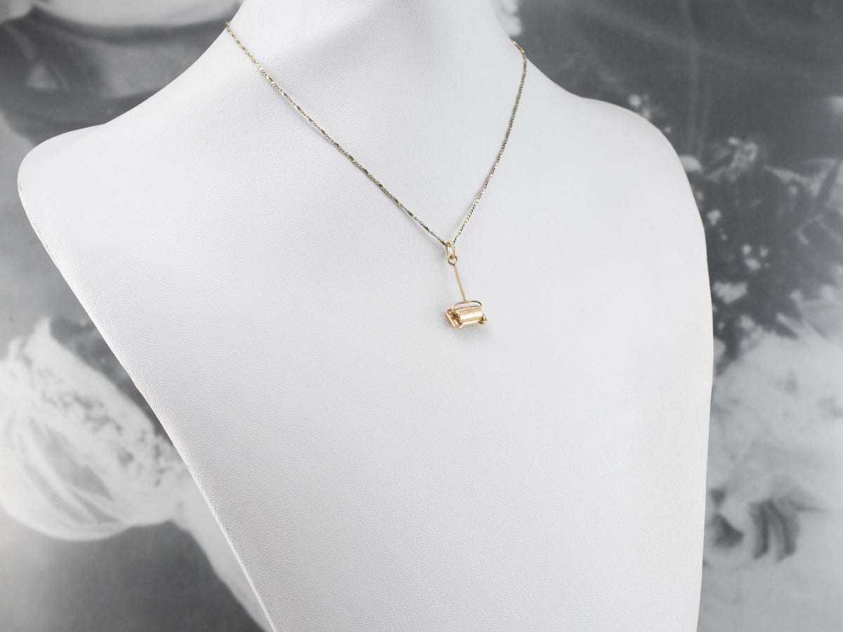 Yellow Gold Manual Vacuum Charm