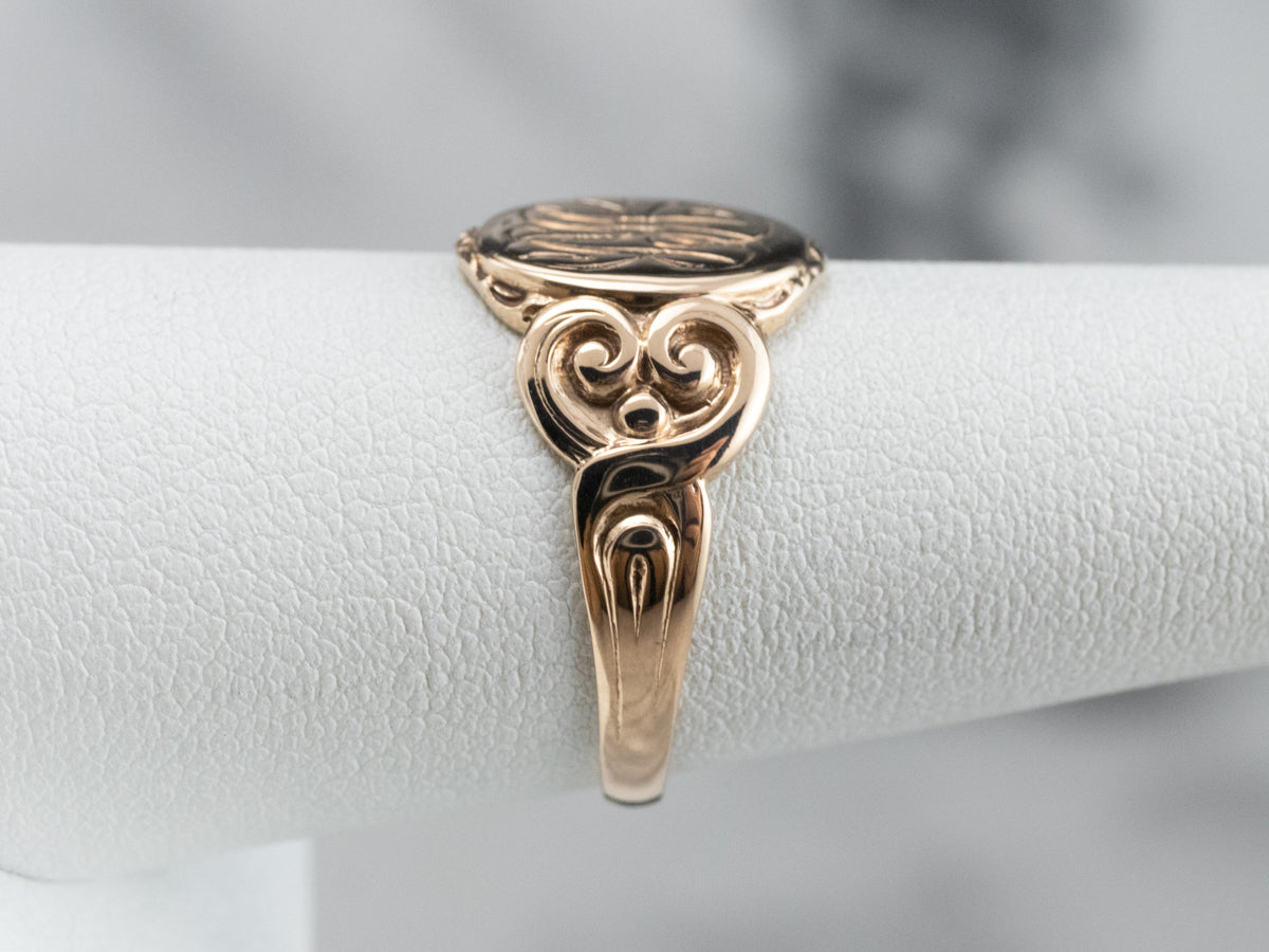 Antique "JRR" Ornate Gold Signet Ring
