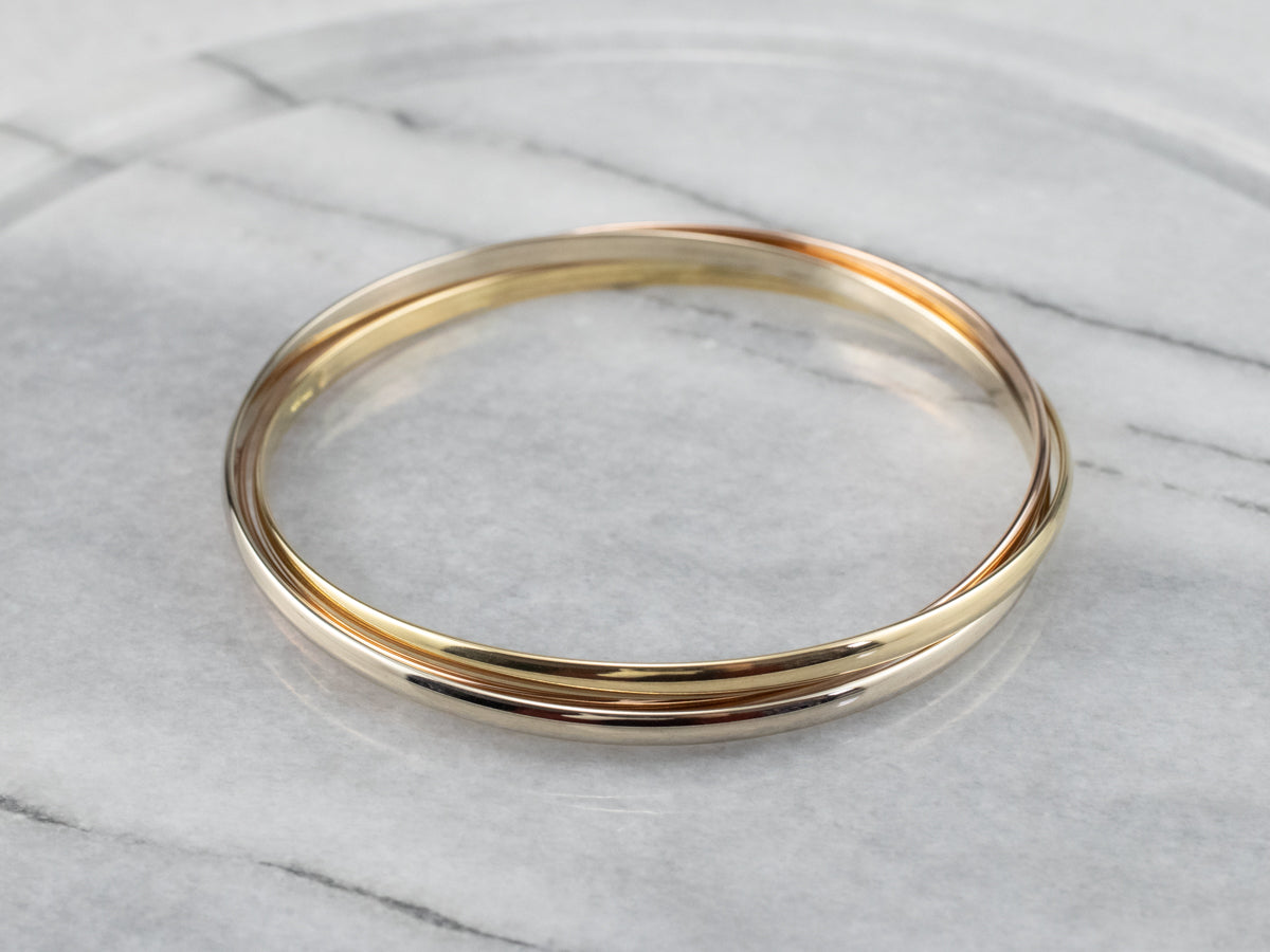 14k Three Tone Gold Bracelet - ID: A1128 - Eternity Jewellery