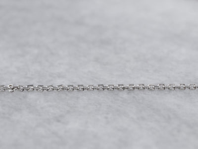 Minimalist Diamond White Gold Pendant Necklace