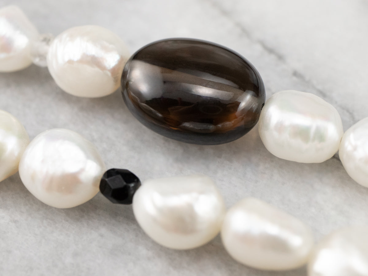 David Yurman Multi Gemstone Beaded Pearl Necklace