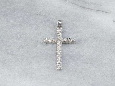 Diamond White Gold Cross Pendant