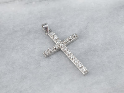 Diamond White Gold Cross Pendant
