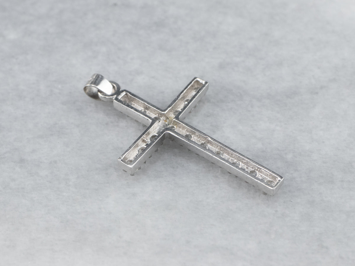 Diamond White Gold Cross Pendant