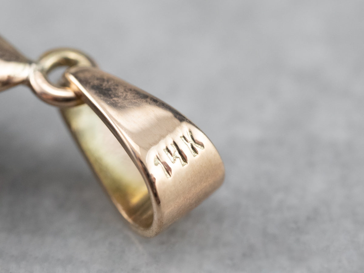 Large Amethyst and Gold Pendant