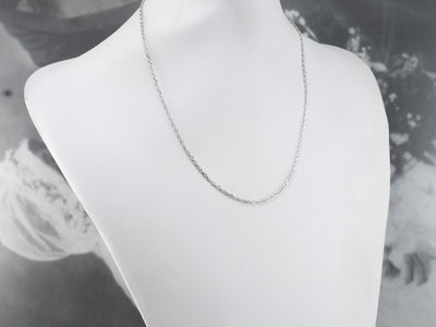 18K White Gold Cable Chain Necklace