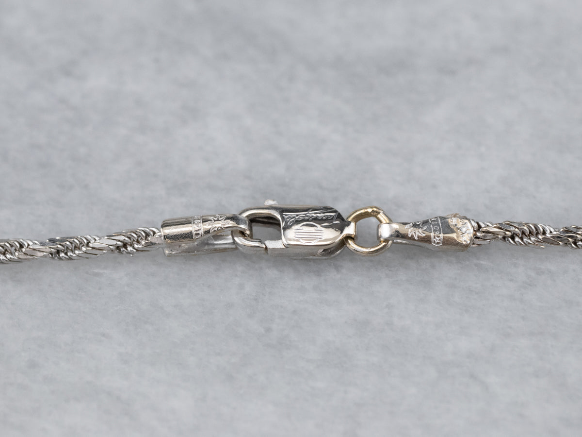 Fancy Twist White Gold Chain