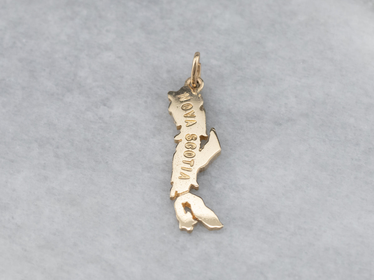 Nova Scotia Gold Charm Pendant