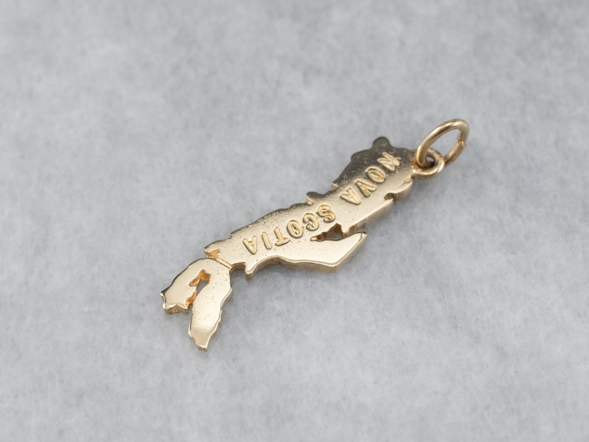 Nova Scotia Gold Charm Pendant