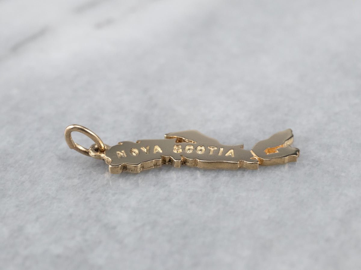 Nova Scotia Gold Charm Pendant