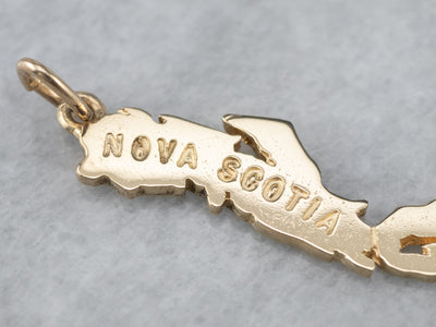 Nova Scotia Gold Charm Pendant