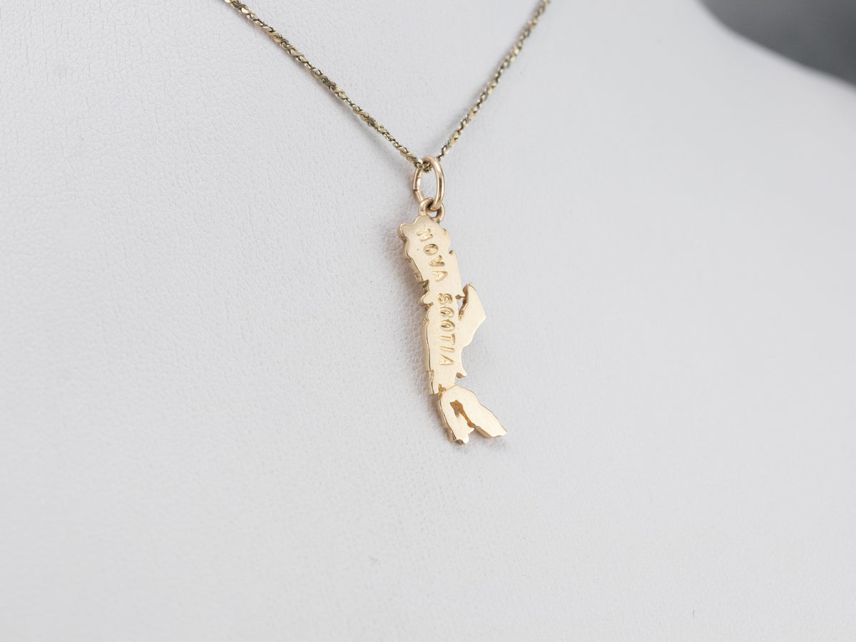 Nova Scotia Gold Charm Pendant