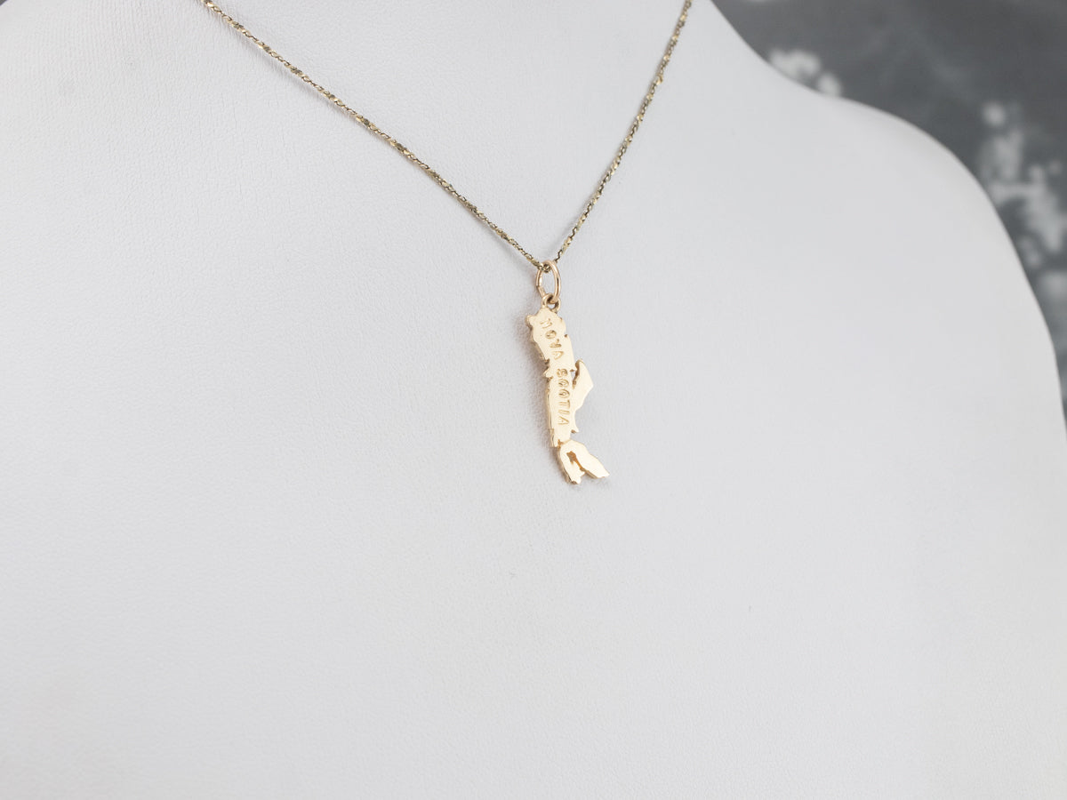 Nova Scotia Gold Charm Pendant
