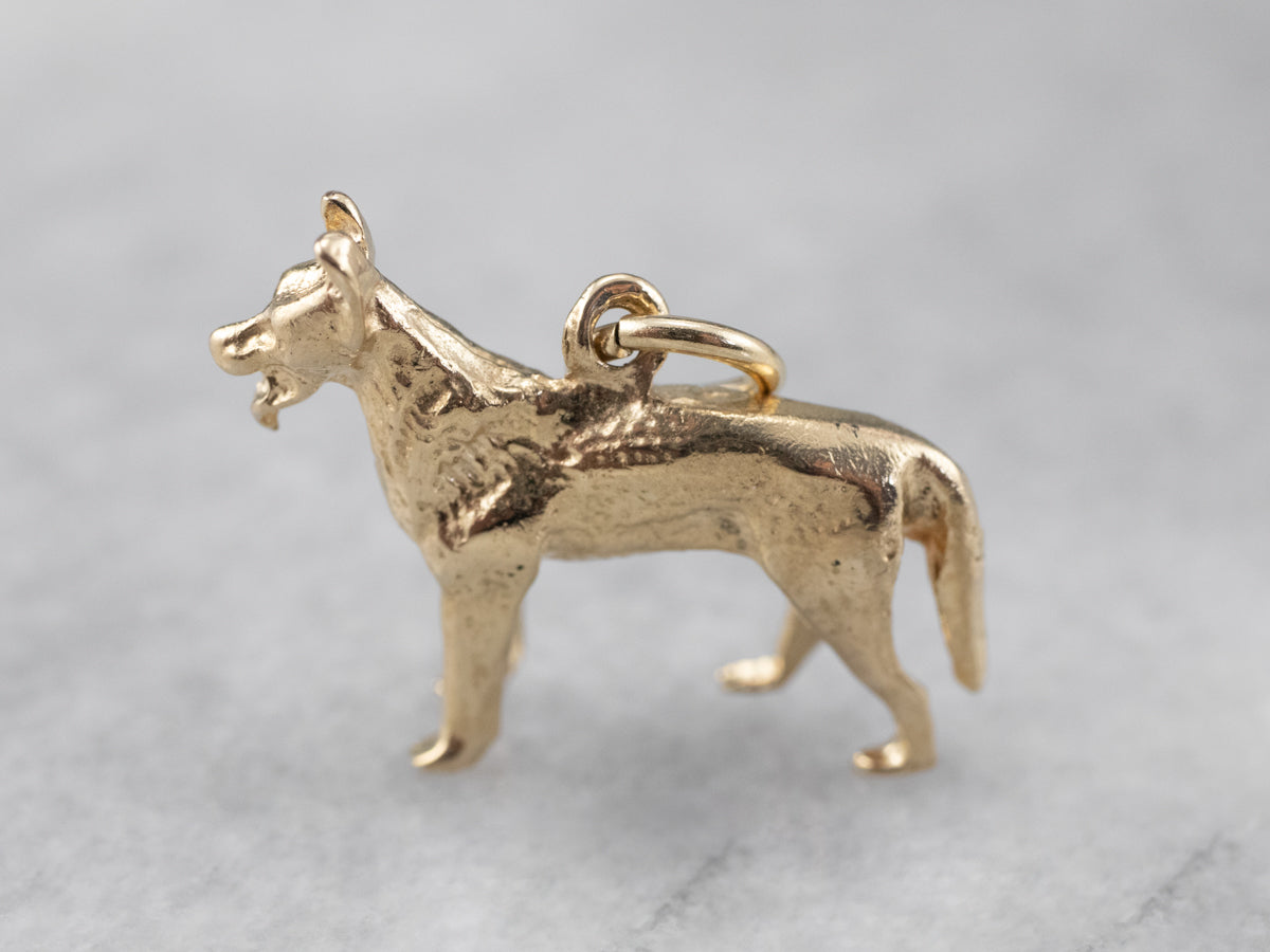 German Shepherd Gold Charm