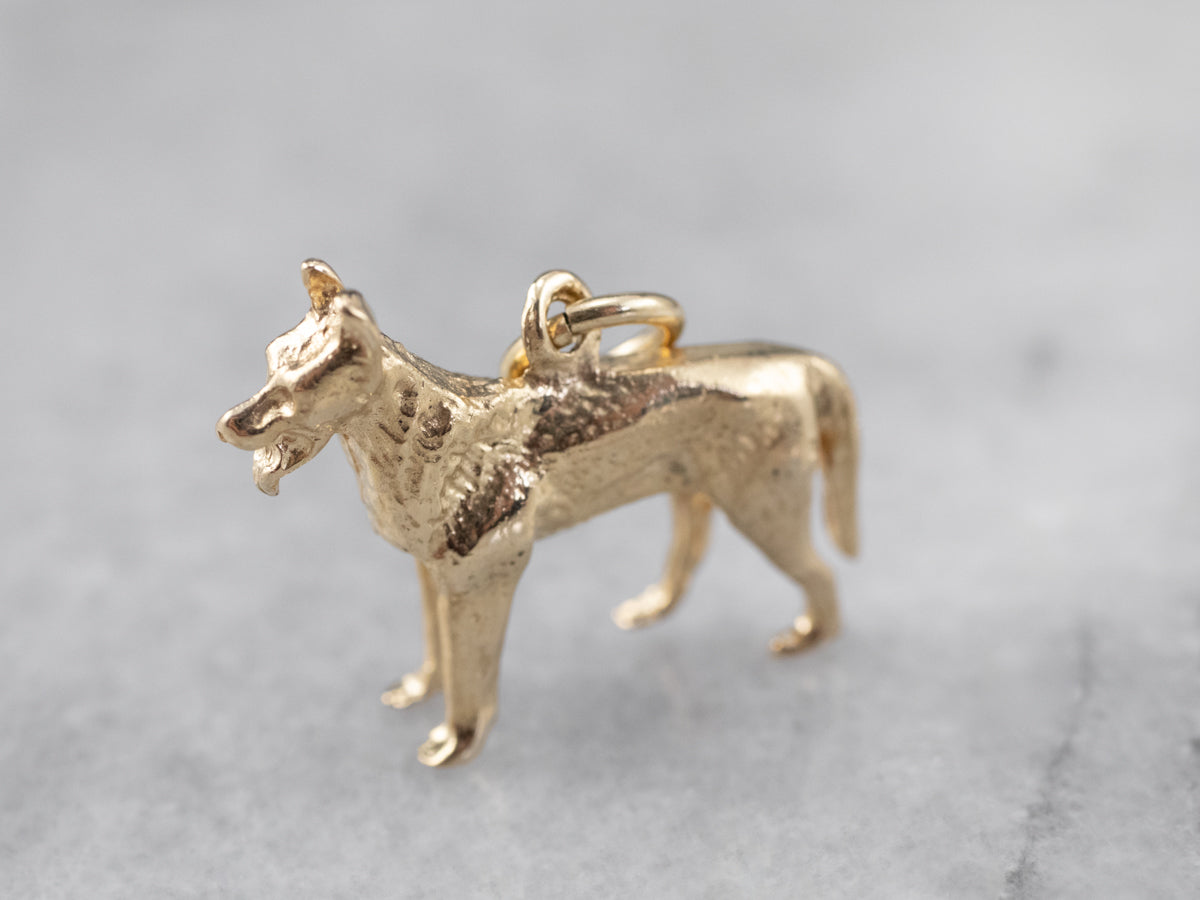 German Shepherd Gold Charm