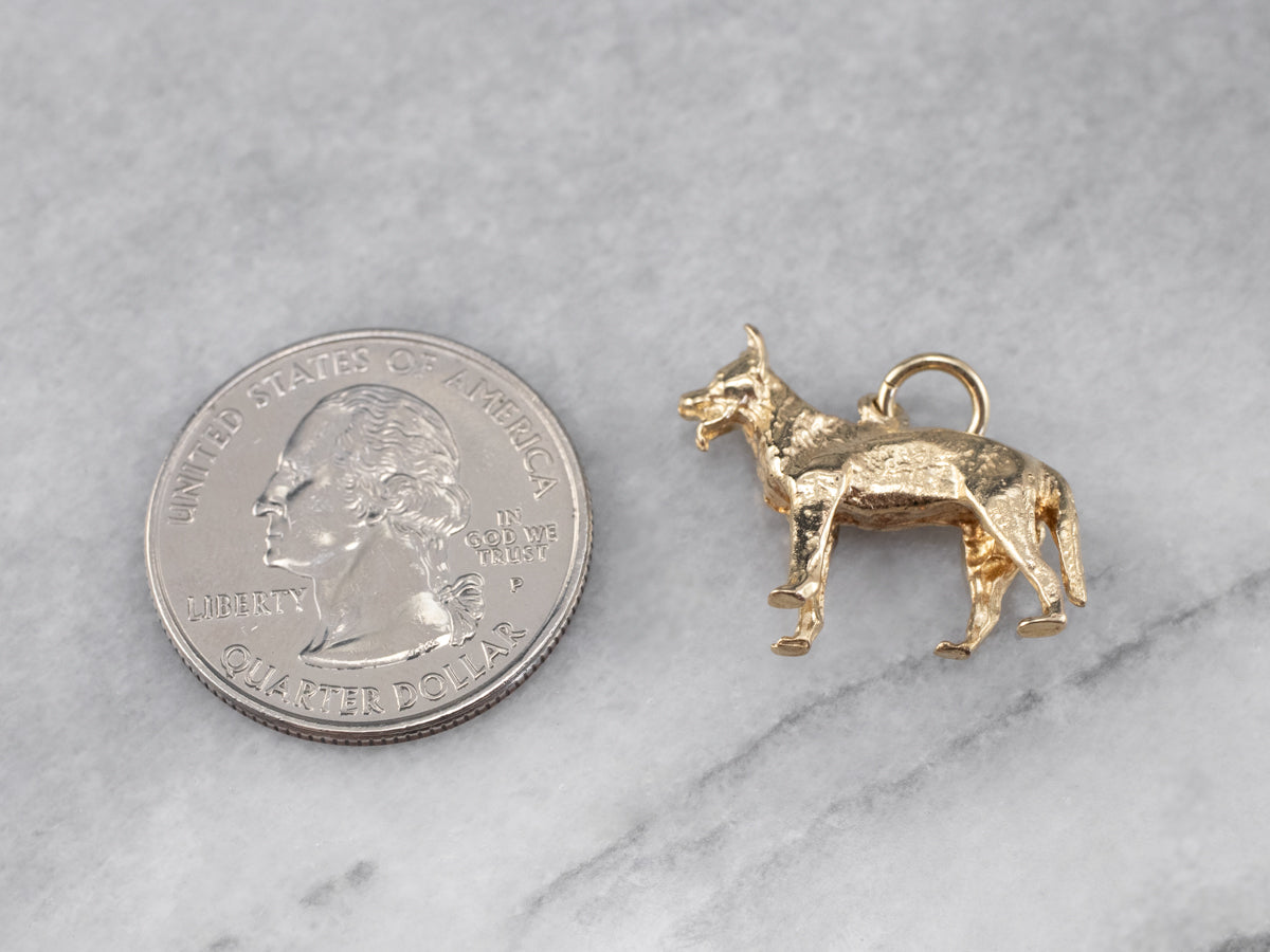 German Shepherd Gold Charm