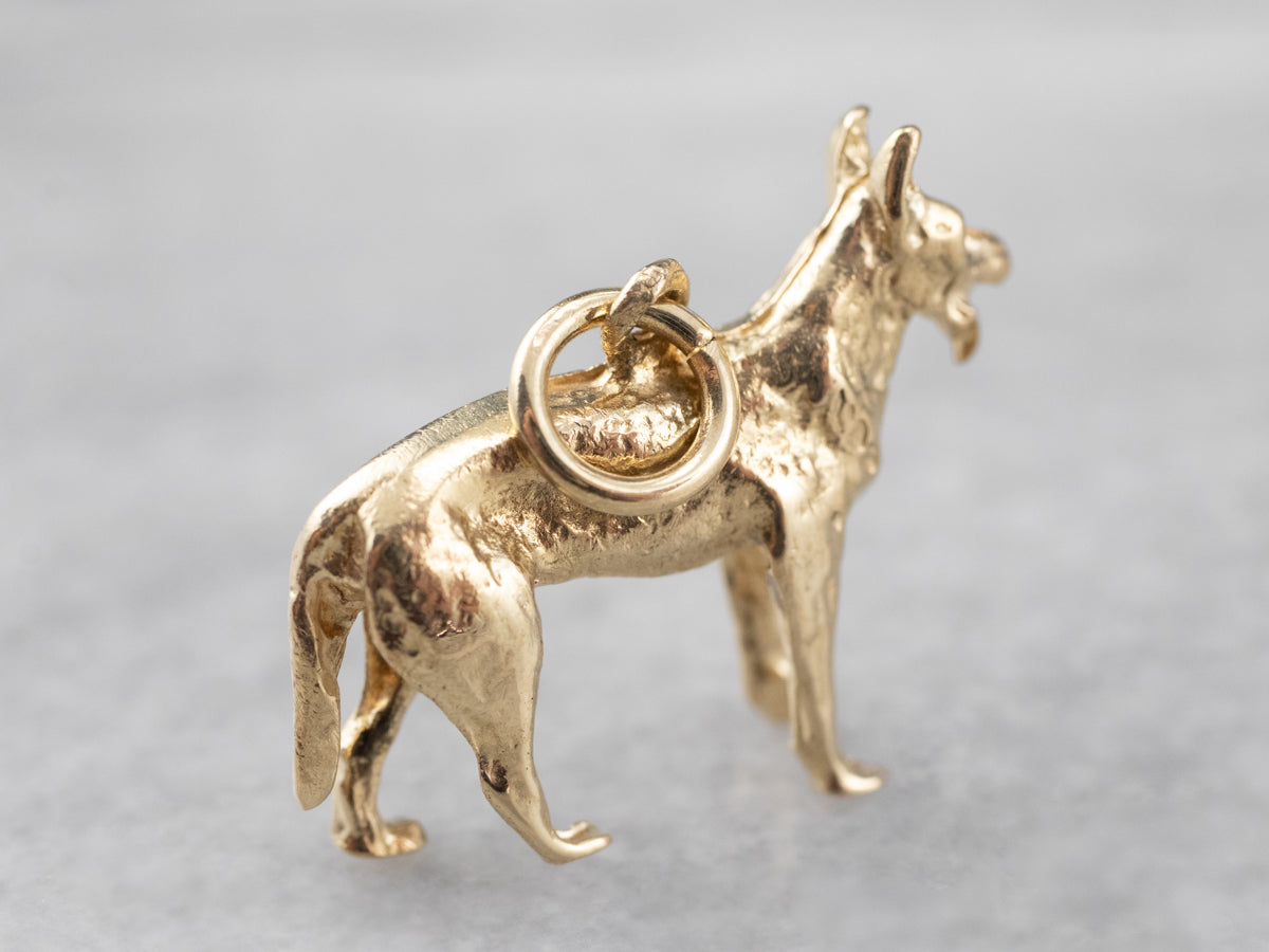German Shepherd Gold Charm
