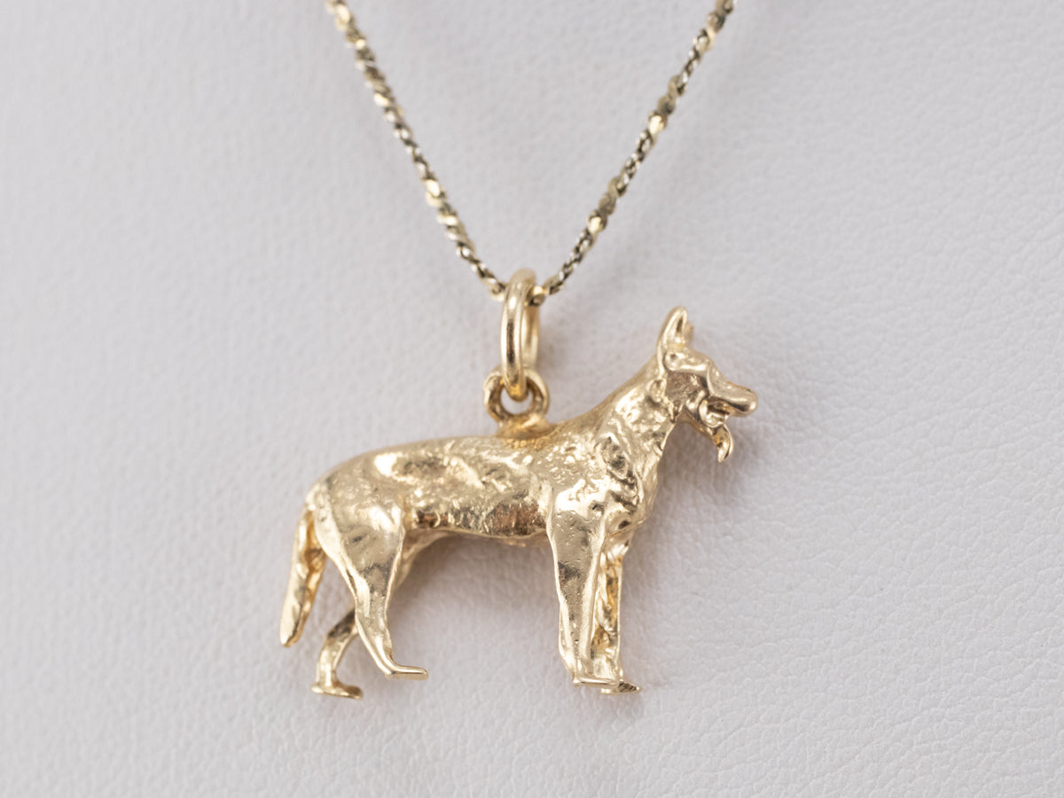 German Shepherd Gold Charm