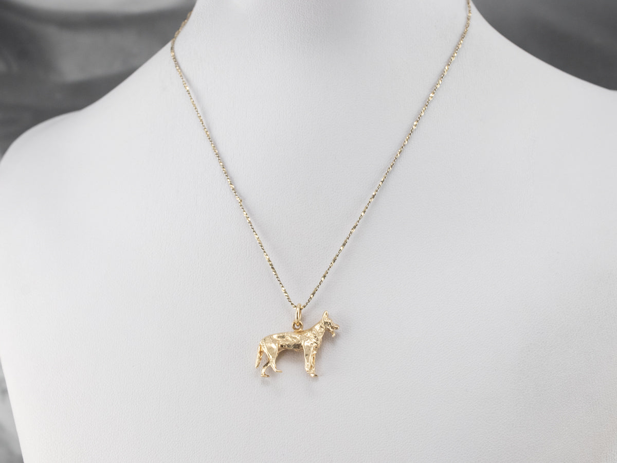 German Shepherd Gold Charm