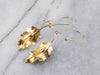 Pearl Gold Leaf Drop Earrings