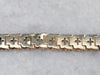 Victorian Revival Coral Repousse Gold Link Bracelet