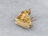 Gold Spanish Galleon Ship Pendant