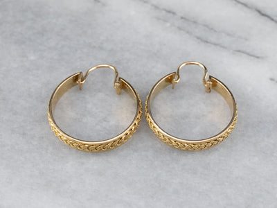 Braided Gold Hoop Earrings