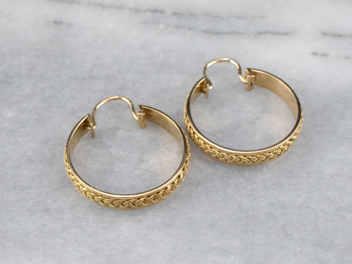 Braided Gold Hoop Earrings