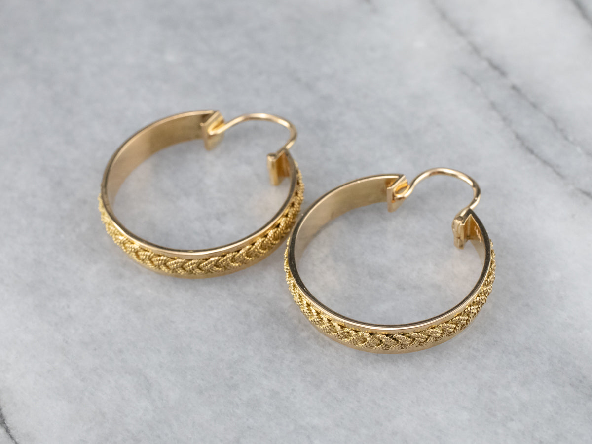 Braided Gold Hoop Earrings