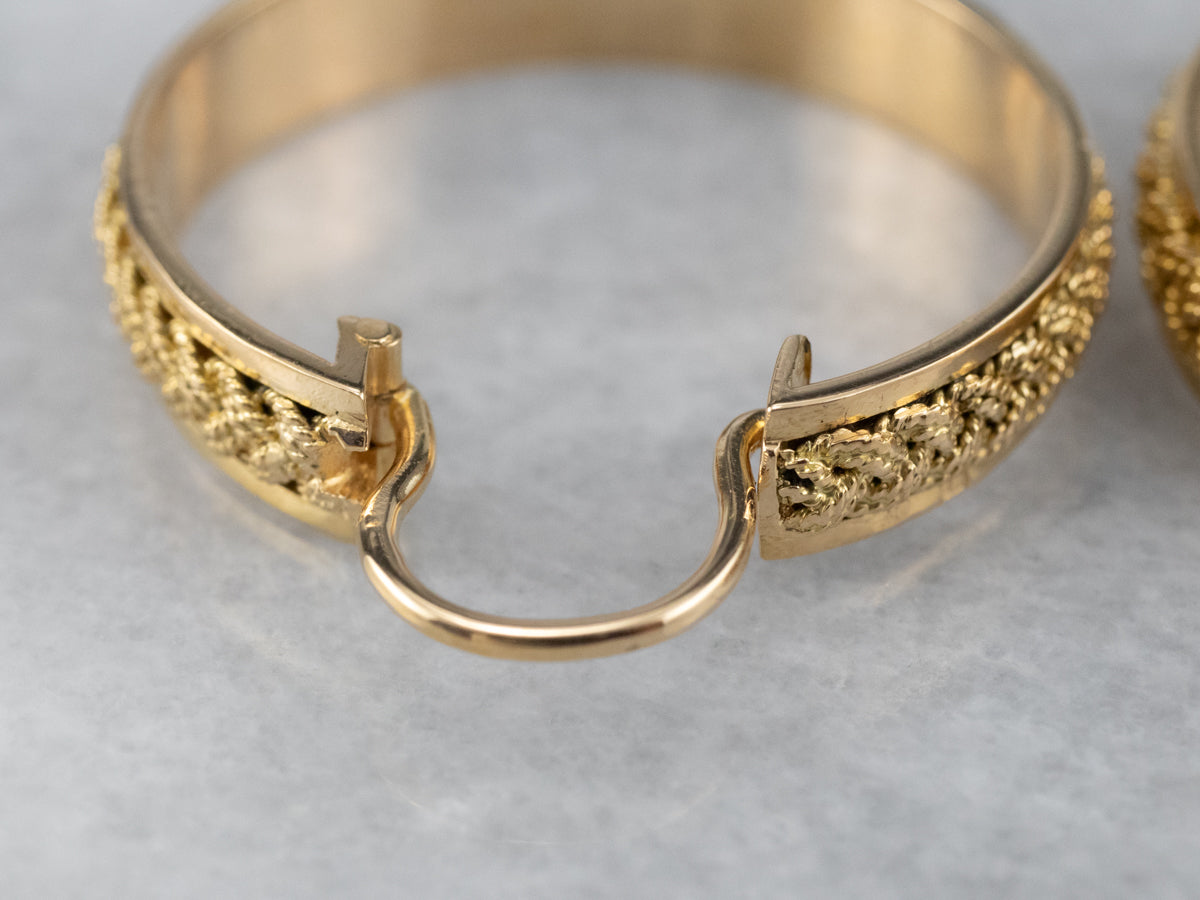 Braided Gold Hoop Earrings