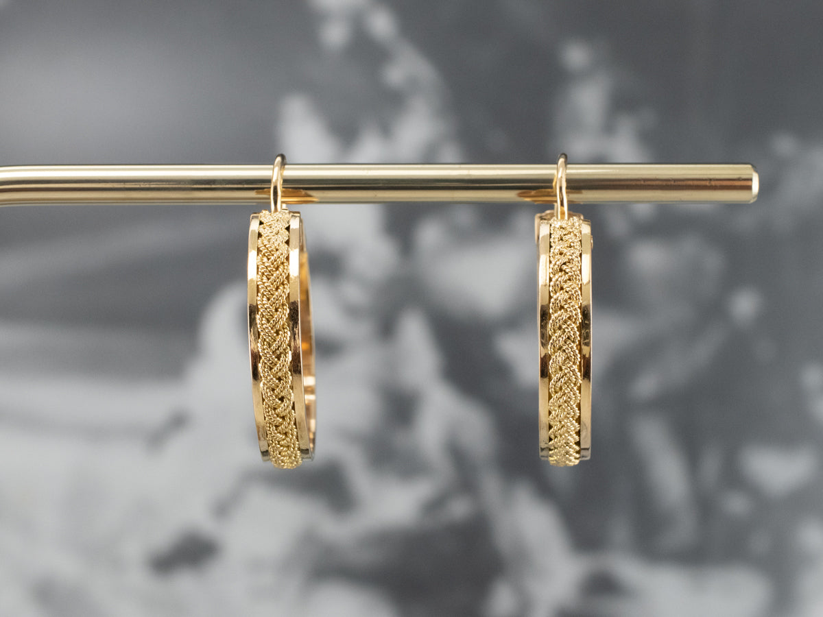 Braided Gold Hoop Earrings