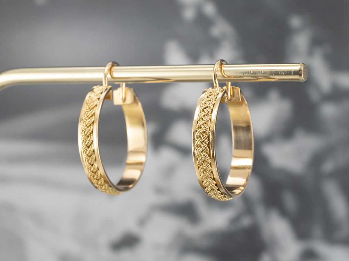 Braided Gold Hoop Earrings