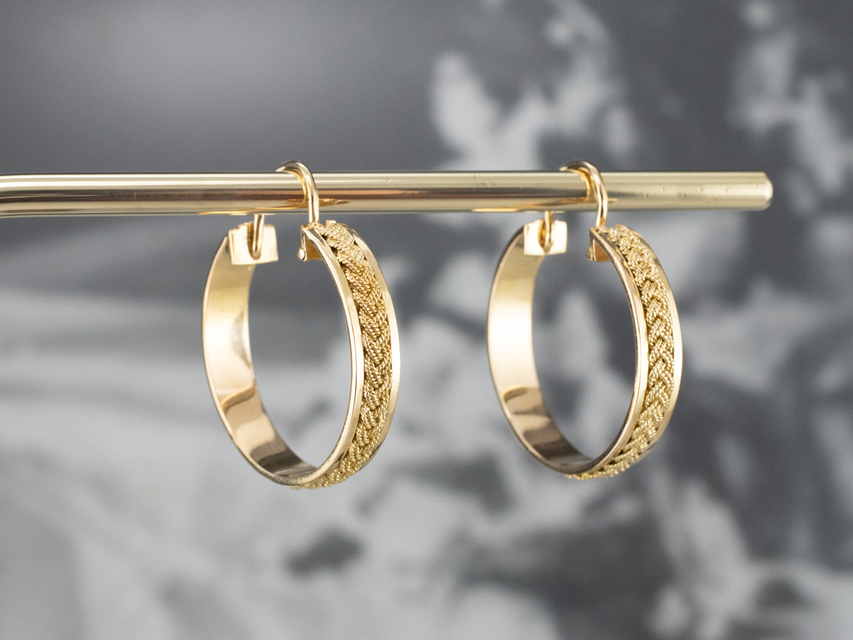 Braided Gold Hoop Earrings