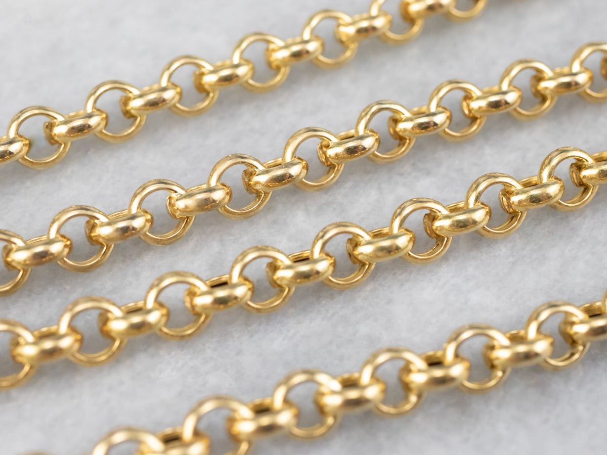 18K Yellow Gold Rolo Chain