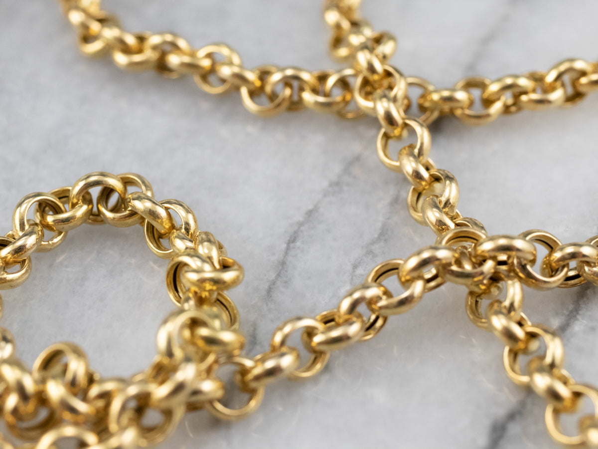 18K Yellow Gold Rolo Chain