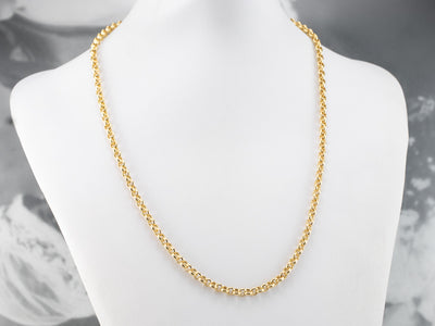 18K Yellow Gold Rolo Chain
