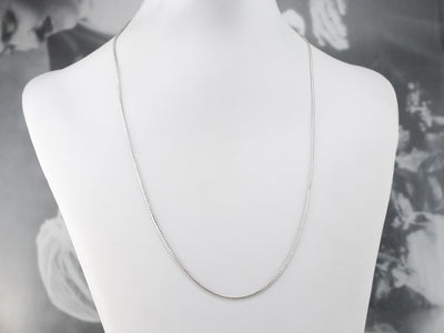 White Gold Sparkling Snake Chain Necklace