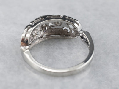 Retro Era Botanical Diamond Ring