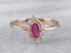 Ruby Diamond Rose Gold Ring